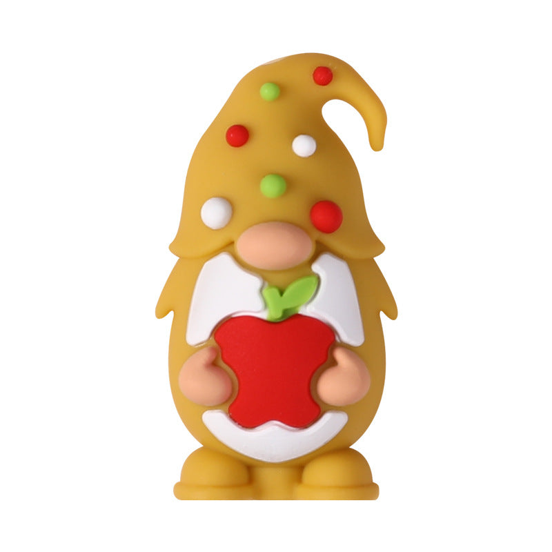 Wholesale 20 pcs Jewelry 3D cartoon dwarf silicone beads diy wear necklace accessories